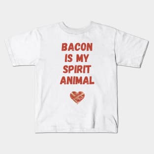 Bacon is my spirit animal Kids T-Shirt